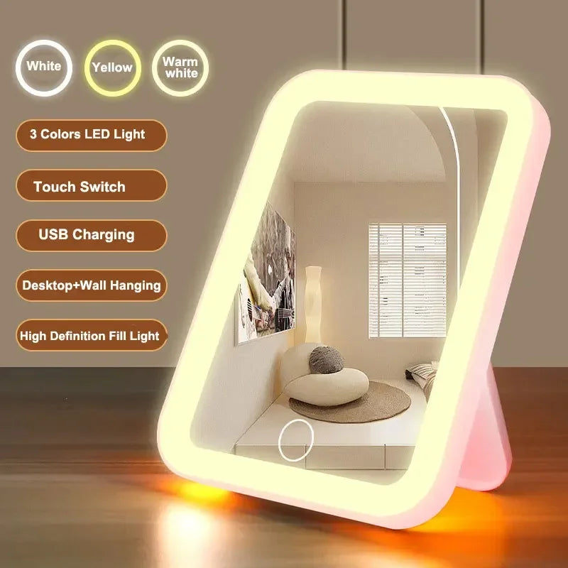 Glow Mirror Compact Table  Top Light