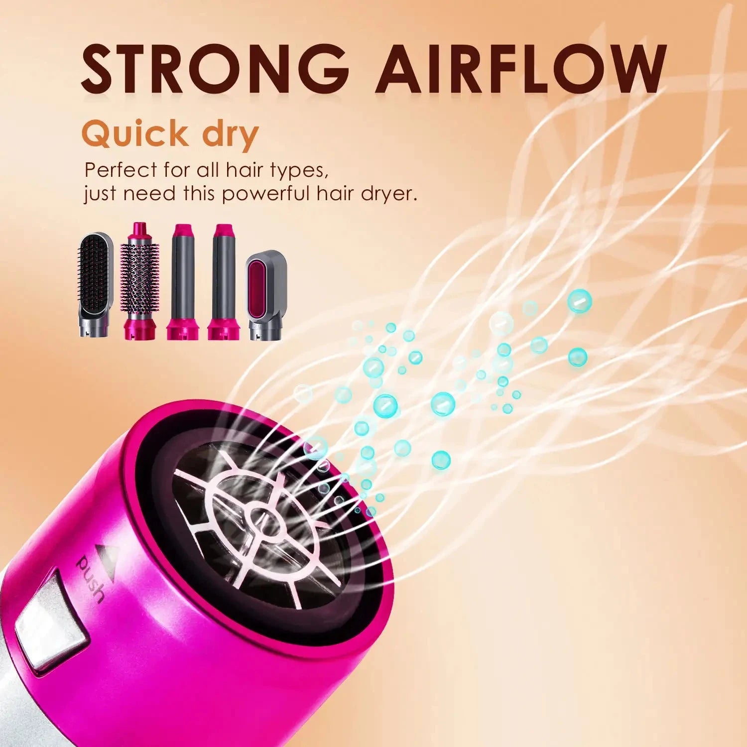 QuickGlow Hot Air Styling Brush