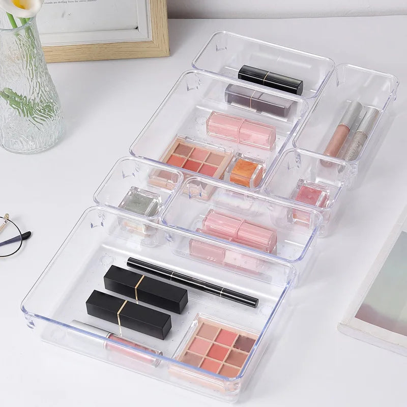 Clear Desk Drawer Organizer Kit
